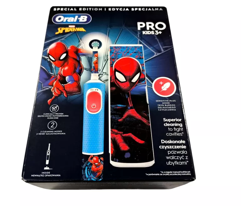 ELEKTRYCZNA SZCZOTECZKA DO ZĘBÓW ORAL-B PRO KIDS 3+ SPIDER-MAN