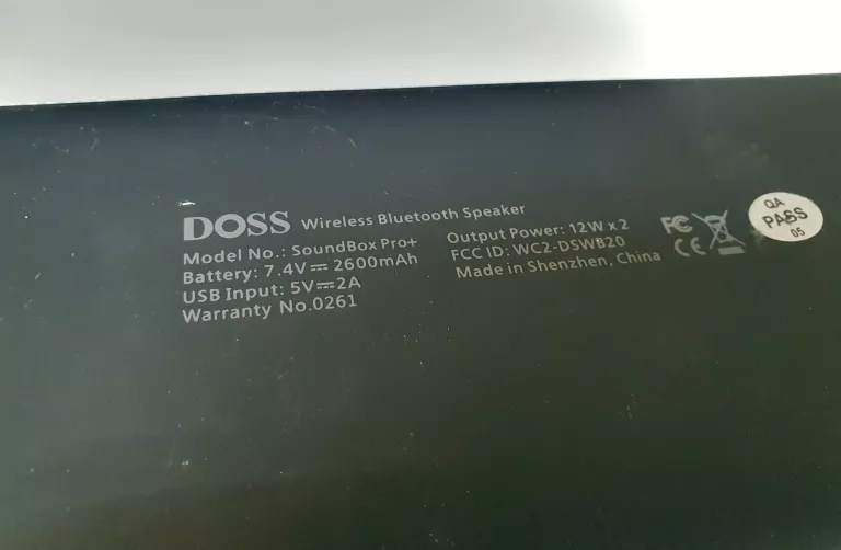 DOSS SOUNDBOX PRO+ GŁOŚNIK BLUETOOTH