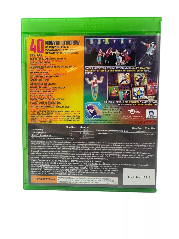 GRA NA XBOX ONE JUST DANCE 2017