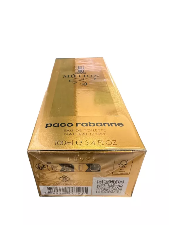 ORYGINALNA WODA TOALETOWA PACO RABANNE 1 MILLION 100ML. (FOLIA)