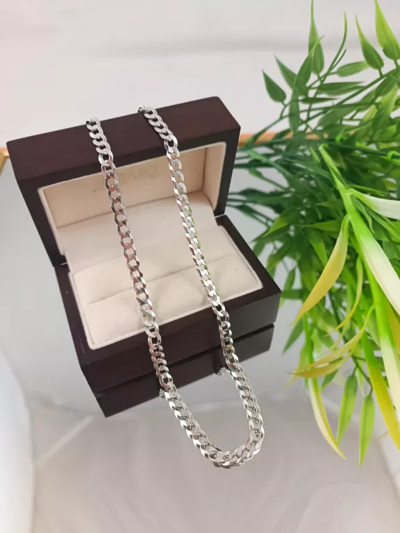 PIĘKNY SREBRNY ŁAŃCUSZEK PANCERKA 14,40 G 925