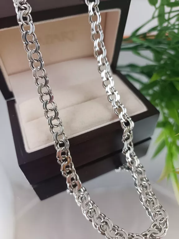 PIĘKNY SREBRNY ŁAŃCUSZEK 35,27 G 925