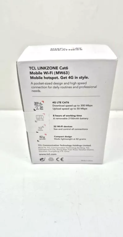 ROUTER TCL LINK ZONE 4G LTE CAT6 CZARNY