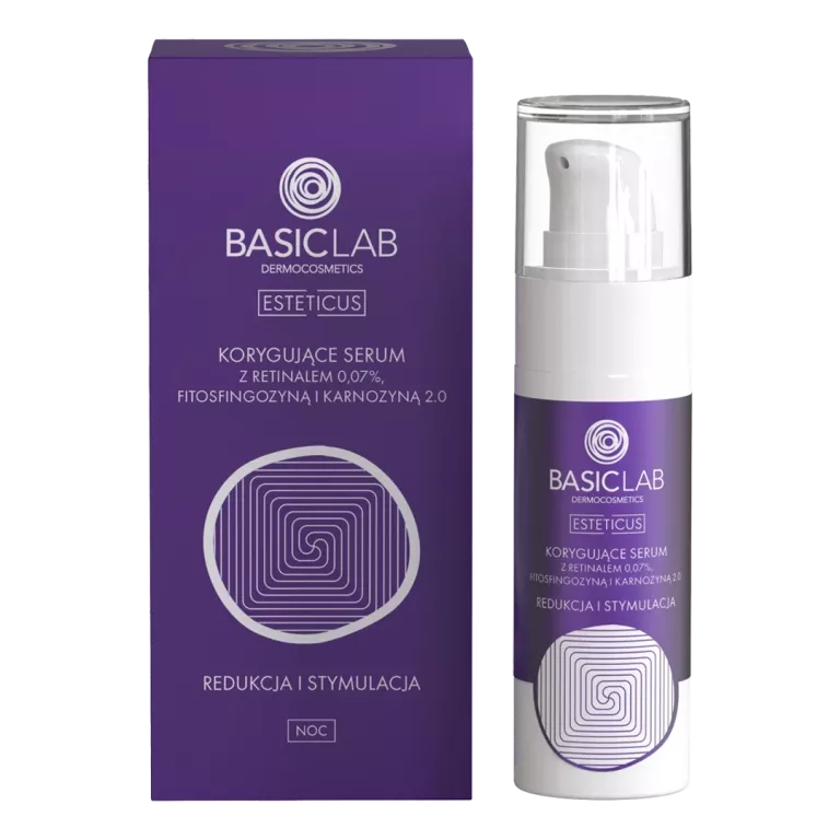 KORYGUJĄCE SERUM Z RETINALEM 0,07% BASICLAB 30 ML