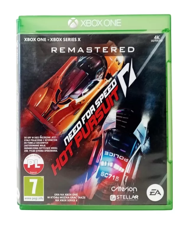 GRA NEED FOR SPEED HOT PURSUIT XBOX ONE