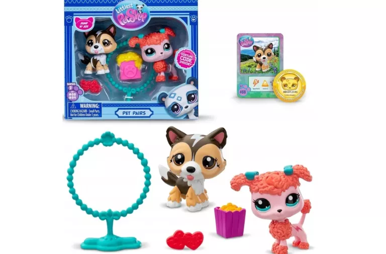 LITTLEST PET SHOP FIGURKI SKOKI PIESKÓW 2-PAK ZWIERZĄTKA+AKCESORIA SERIA 2