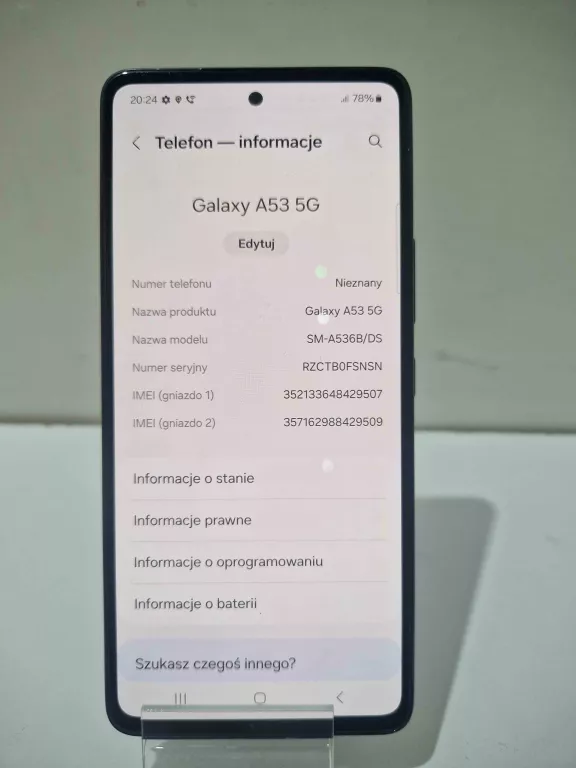 TELEFON SAMSUNG GALAXY A53 WYPALONY EKRAN