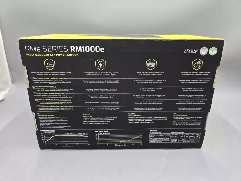 ZASILACZ CORSAIR RM1000E 1000W 80 PLUS GOLD KOMPLET NO