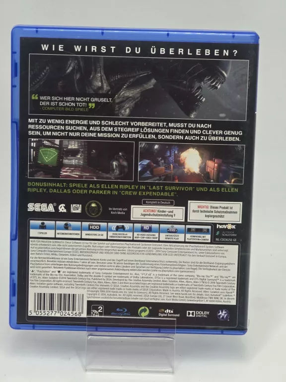 GRA NA PS4 ALIEN ISOLATION RIPLEY EDITION