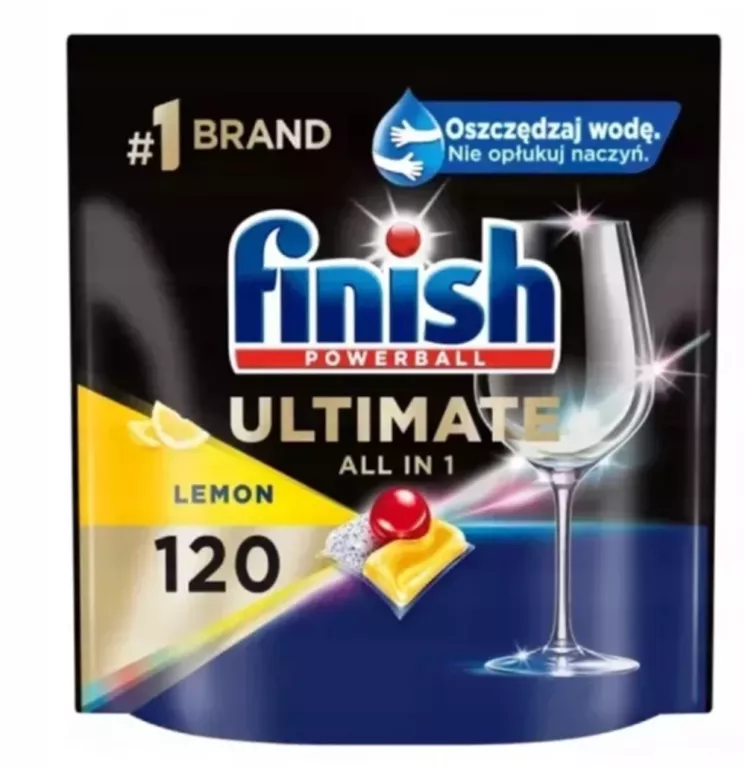 KAPSUŁKI DO ZMYWARKI FINISH POWERBALL ULTIMATE ALL IN 1 LEMON - 120 SZT.
