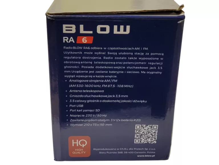 RADIO BLOW RA6 +PUD