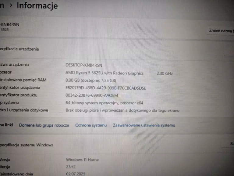 LAPTOP DELL INSPIRON 3525 8/512 RYZEN 5 5500U