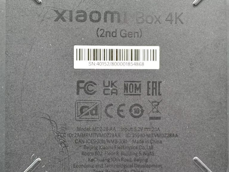 ODTWARZACZ MULTIMEDIALNY XIAOMI TV BOX S 2ND GEN 4K PILOT