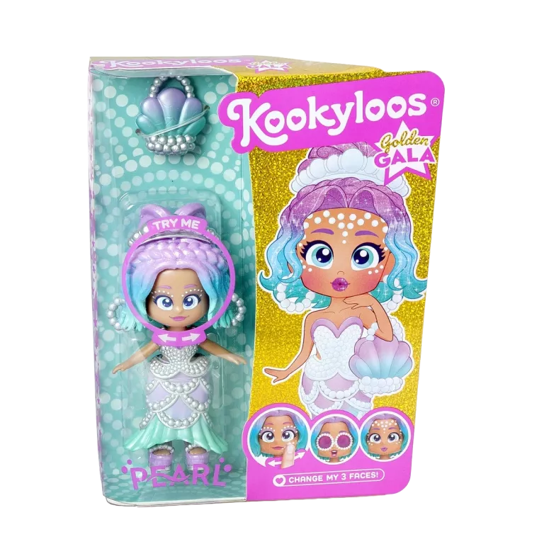 LALKA KOOKYLOOS GOLDEN GALA - PEARL | 3 FACES