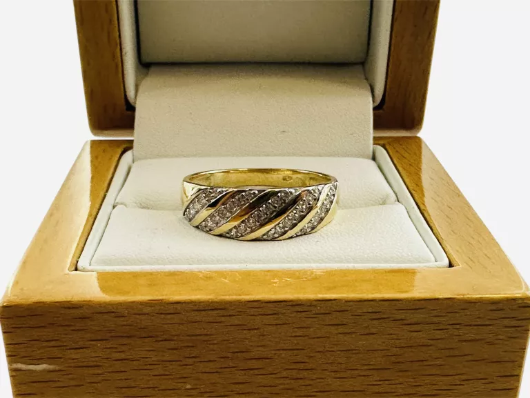 SZAŁOWY ZŁOTY PIERŚCIONEK PRÓBY 585/3,22GR.