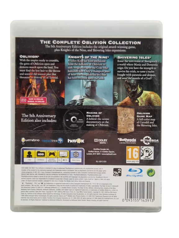 GRA PS3 THE ELDER SCROLLS IV OBLIVION 5TH ANNIVERSARY EDITION