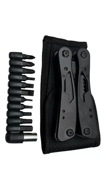 KOMPAKTOWY MULTITOOL 24W1 Z 11 BITAMI DIY KOMBINERKI SCYZORYK I SZCZYPCE