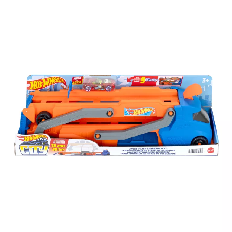 HOT WHEELS MIEJSKI TRANSPORTER HYT83 - LAWETA + AUTO