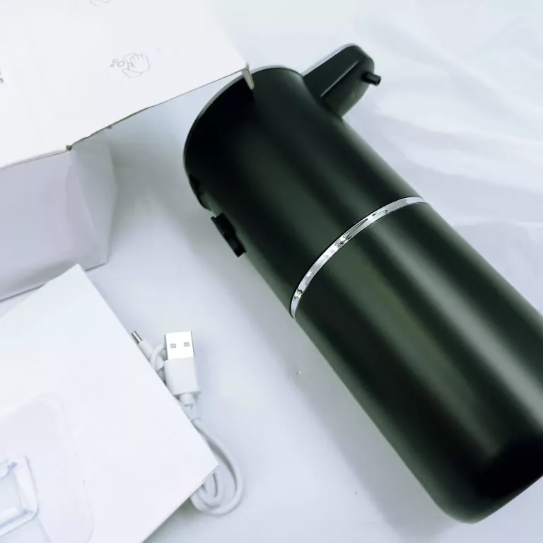 BEZDOTYKOWY DOZOWNIK MYDŁA PŁYNU 400ML AUTOMATYCZNY DYSPENSER DUŻY USB-C I