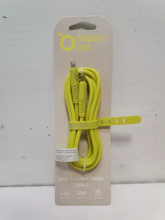 KABEL ŁADUJĄCY TYP C -LIGHTING HAPPY DOT 1,5M