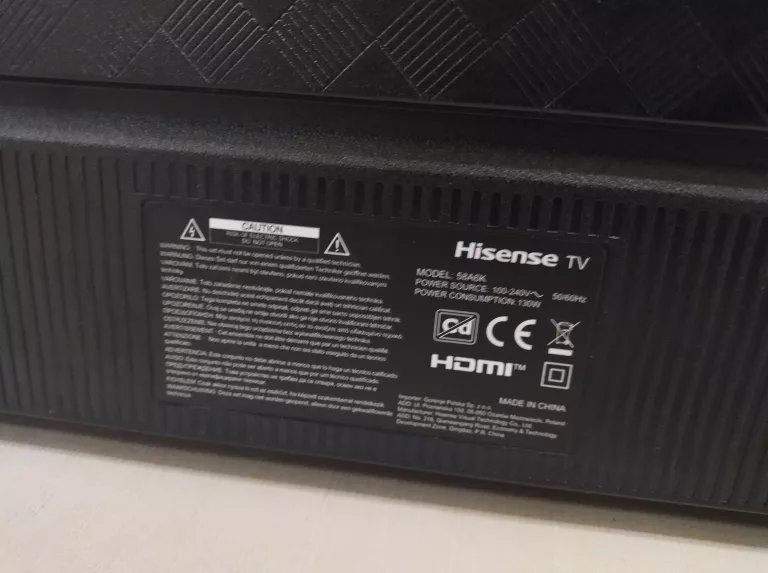 TELEWIZOR HISENSE 58A6K 58 CALI KOMPLET