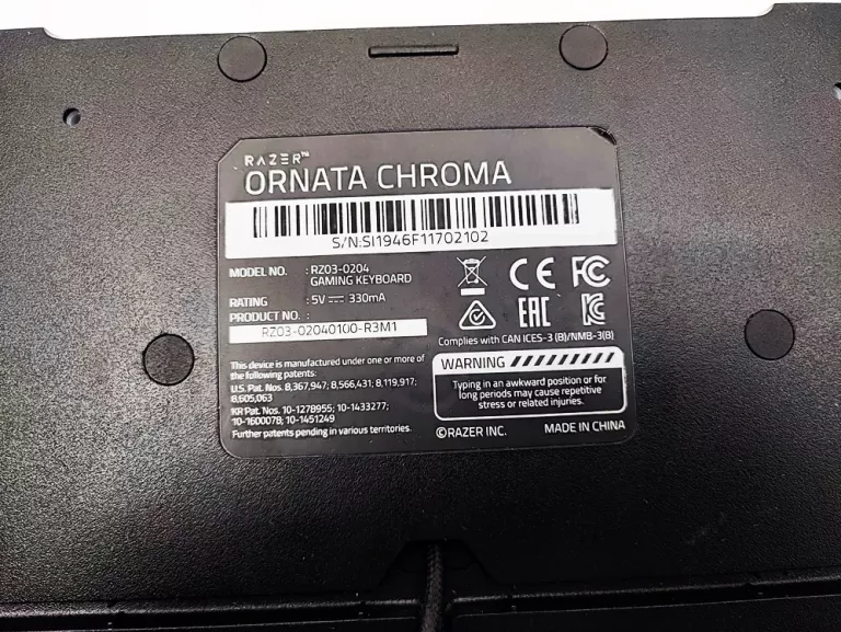 KLAWIATURA RAZER ORNATA CHROMA RZ03-0204