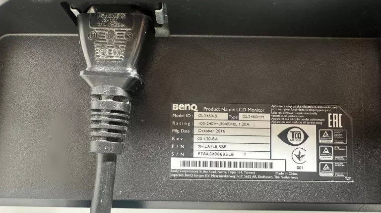 MONITOR BENQ GL2460-B FULL HD + KABEL VGA-HDMI WARTO OKAZJA