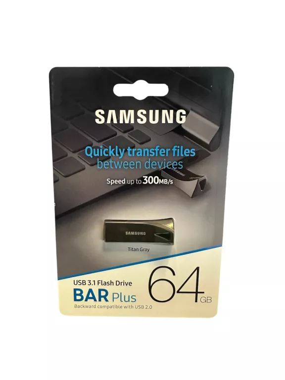 SAMSUNG 64GB BAR PLUS SZARY USB 3.1 PAMIĘĆ FLASH DRIVE (MUF-64BE4/APC)