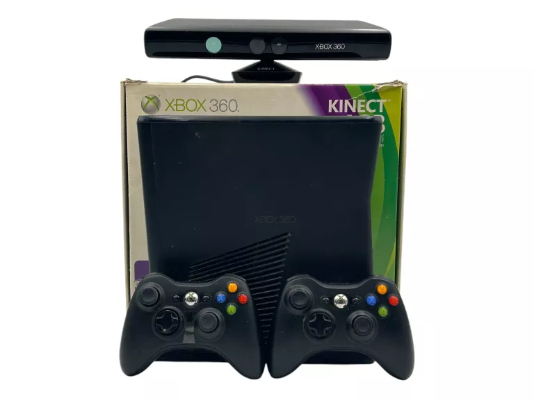 KONSOLA MICROSOFT XBOX 360 SLIM 4GB MODEL: 1439  CZARNY + 2 PADY