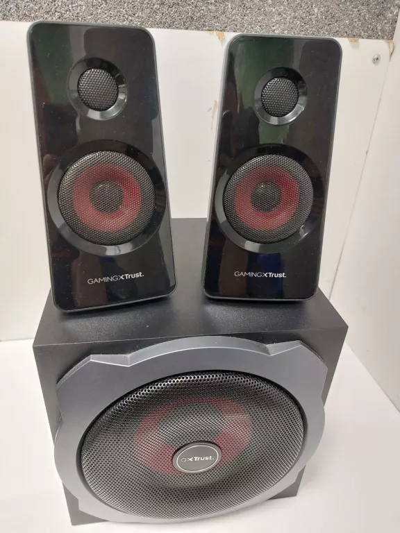 GŁOŚNIKI KOMPUTEROWE GAMING TRUST, CZARNO - CZERWONE 120W