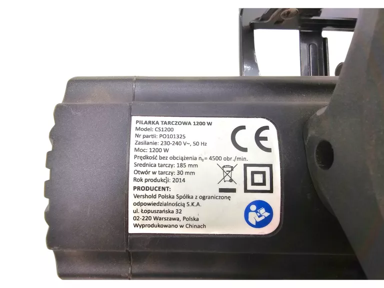 PILARKA TARCZOWA 1200W CS1200 VERSHOLD