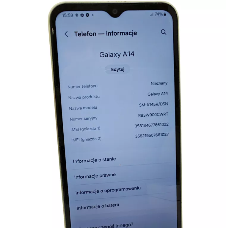 TELEFON SAMSUNG GALAXY A14 PUDEŁKO