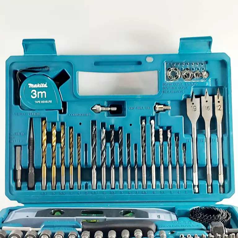 MAKITA E-10730 ZESTAW BITÓW I AKCESORIÓW 102 ELEMENTY BITY WIERTŁA POZIOMI