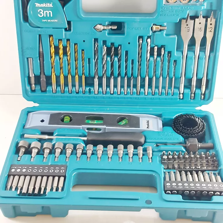 MAKITA E-10730 ZESTAW BITÓW I AKCESORIÓW 102 ELEMENTY BITY WIERTŁA POZIOMI