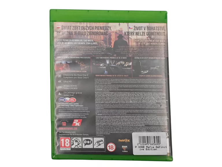 GRA MAFIA DEFINITIVE EDITION XBOX ONE