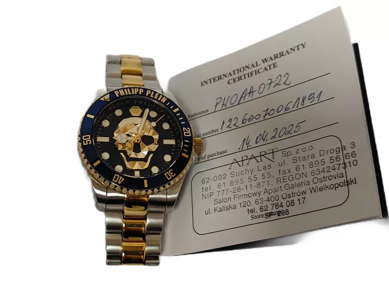 ZEGAREK PHILIPP PLEIN PWOAA0722 THE $KULL DIVER ZESTAW