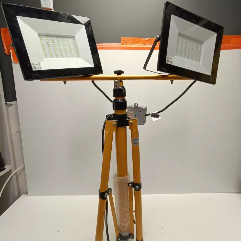 HALOGEN LED STATYW BUDOWLANY NAŚWIETLACZ 2X 60W + PRZEWÓD ZESTAW STOJAK RI