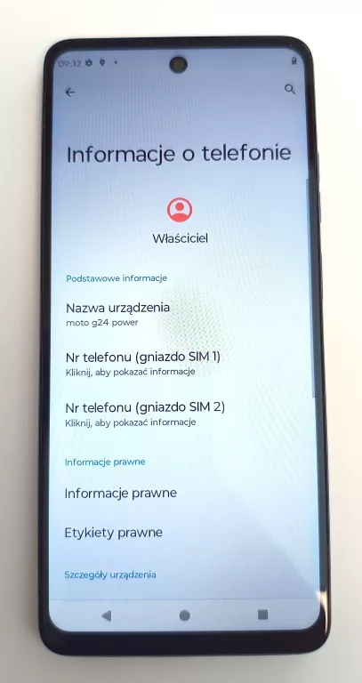 TELEFON MOTOROLA G24 POWER 8/256GB PUDEŁKO