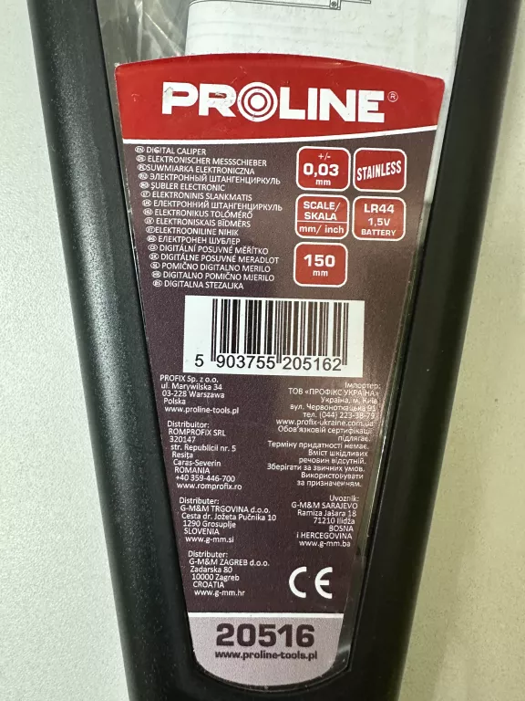 SUWMIARKA ELEKTRONICZNA 150 MM, DOKŁADNOŚĆ 0,03 MM PROLINE