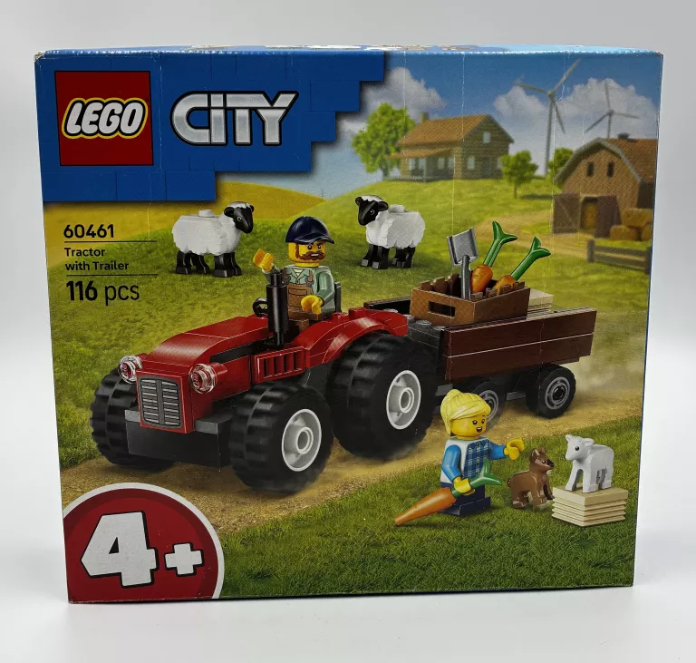 KLOCKI LEGO  CITY 60461 CZERWONY TRAKTOR Z PRZYCZEPĄ I OWCĄ