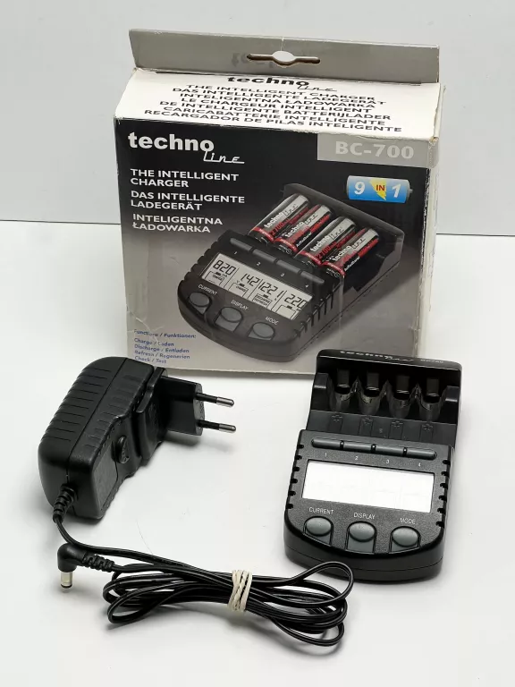 ŁADOWARKA DO BATERII TECHNO AA AAA TECHNOLINE BC-700