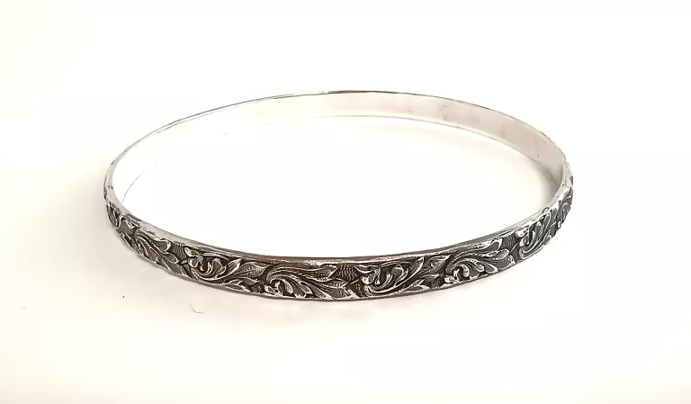 STARA SREBRNA BRANSOLETKA ŚREDNICA:72MM 19,79G
