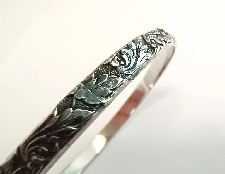 STARA SREBRNA BRANSOLETKA ŚREDNICA:72MM 19,79G