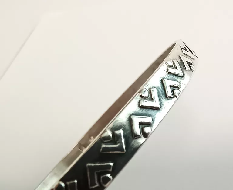 STARA SREBRNA BRANSOLETKA RYTOSZTUKA KOŁO ŚREDNICA: 70MM15,47G