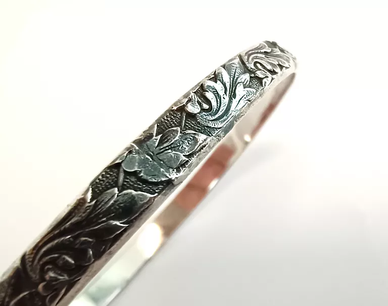 STARA SREBRNA BRANSOLETKA ŚREDNICA:72MM 19,79G