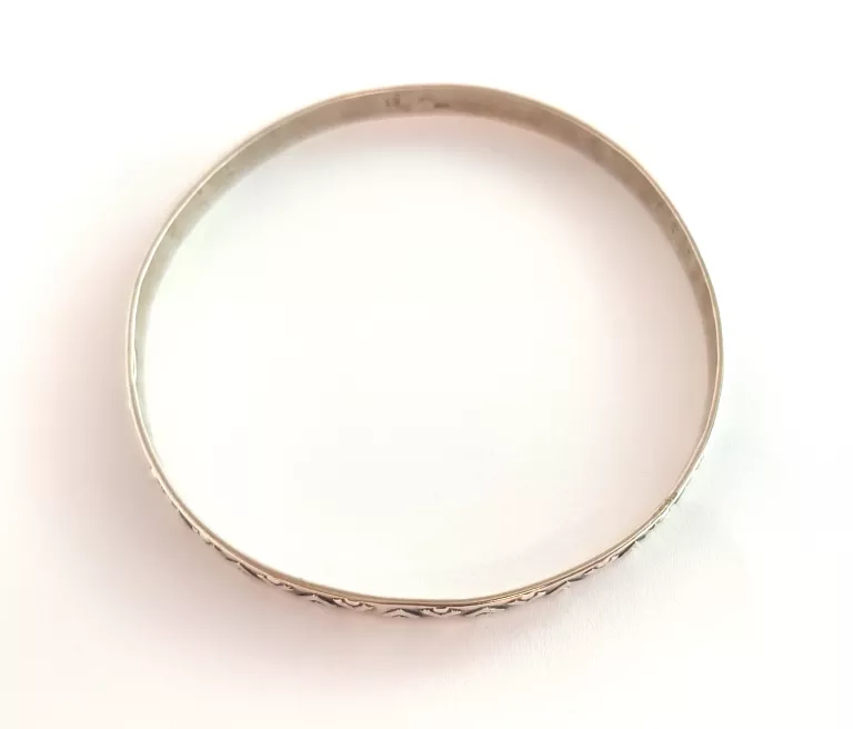 STARA SREBRNA BRANSOLETKA RYTOSZTUKA KOŁO ŚREDNICA: 70MM15,47G