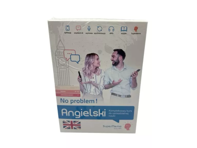 KOMPLEKSOWY KURS DO SAMODZIELNEJ NAUKI / NO PROBLEM ! ANGIELSKI / A1-C1