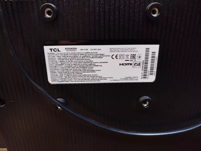 TELEWIZOR TCL 40S5400A SMART TV PILOT