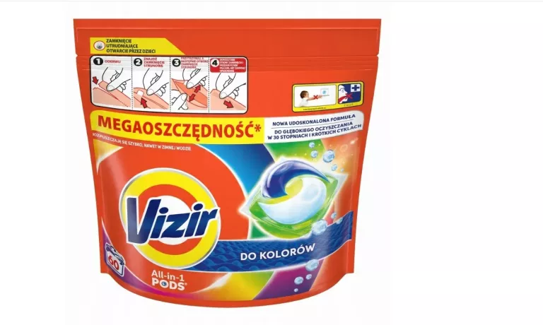 VIZIR KAPSUŁKI DO PRANIA KOLOROWYCH TKANIN, 60 PRAŃ