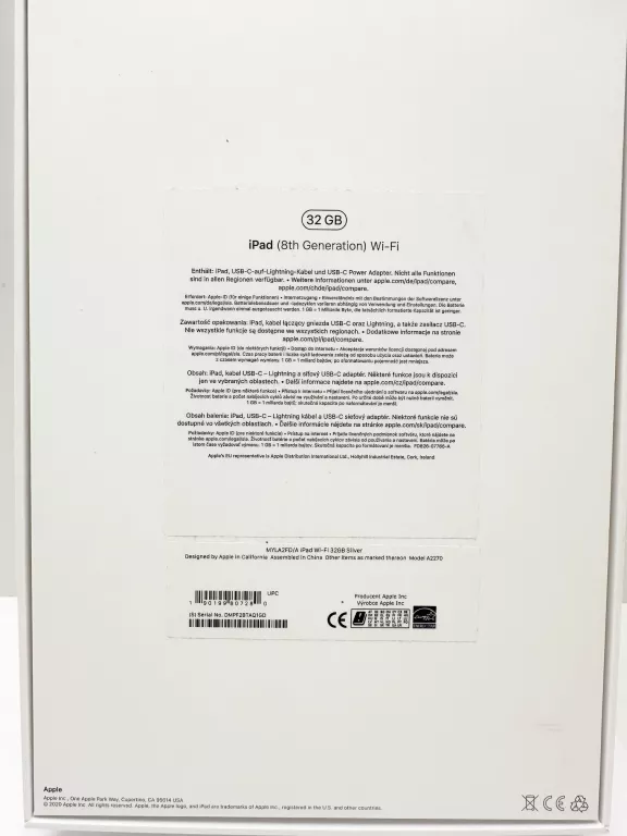 TABLET APPLE IPAD 8TH 32GB